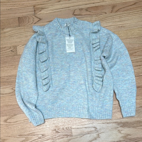 Ruffle Sweater Blue - Jacqueline de Yong - Picture 1 of 4
